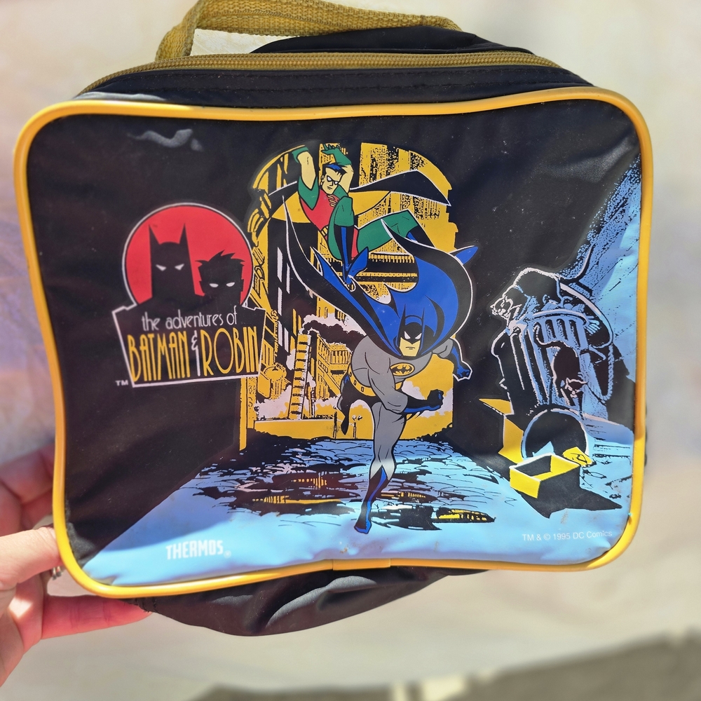 Vintage Batman & Robin Black Lunch Bag From 1995